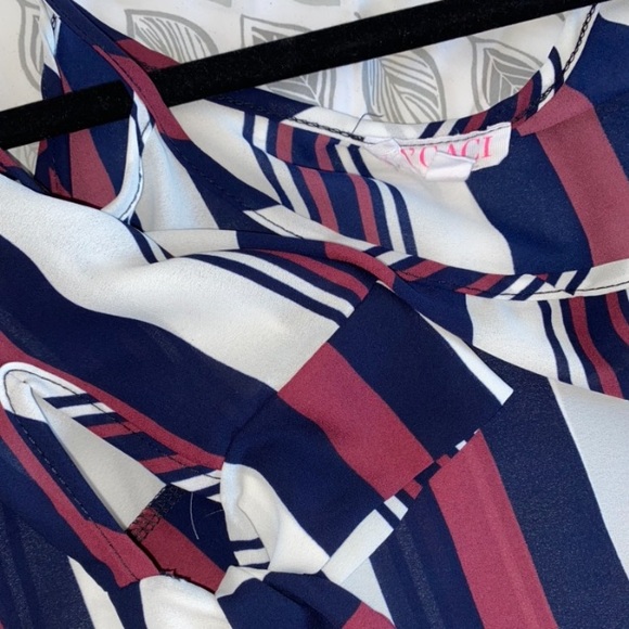 Red/White/Blue Striped A’gaci Blouse - Picture 3 of 3